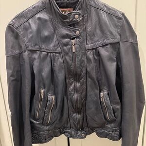 Cole Hahn Leather Moto Jacket
